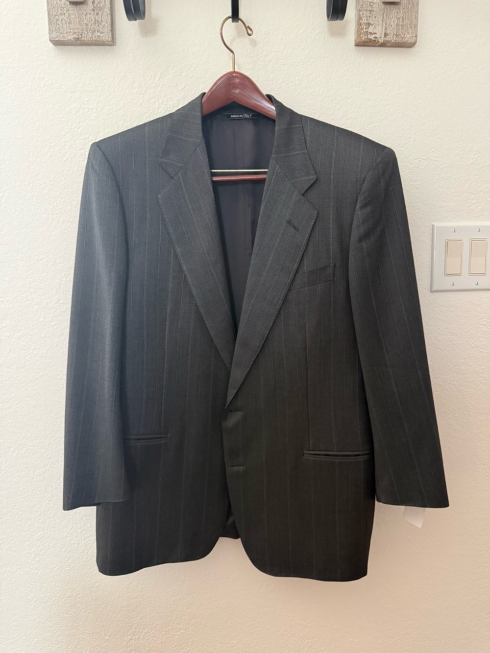 Canali Men's Charcoal Pinstripe Suit